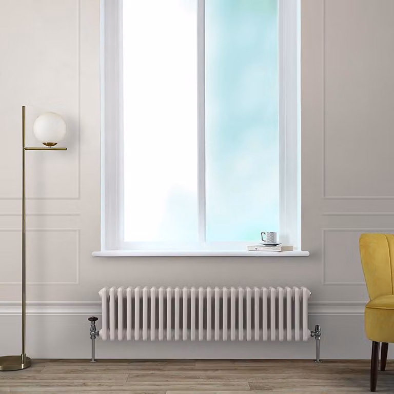 Radiatore Orizzontale a Colonne (3 Colonne) 300mm x 1190mm - Bianco (Pearl Bianco) - Regent