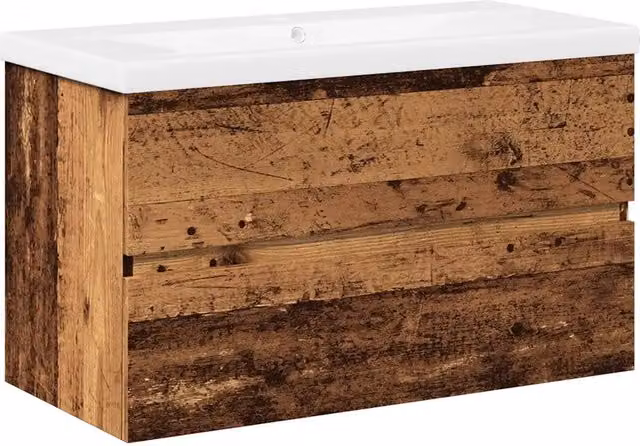 Mobile con Lavabo | Armadio Lavabo Integrato Legno Antico