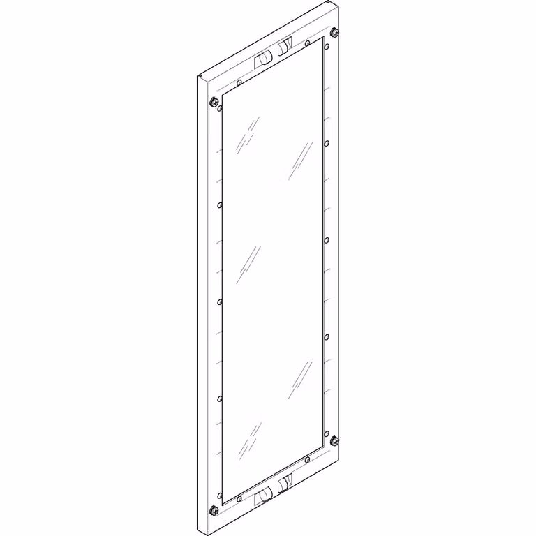 Piastra di copertura ABN 250x750 mm 1FB/5RE chiusa con vetro di ispezione FAS15N