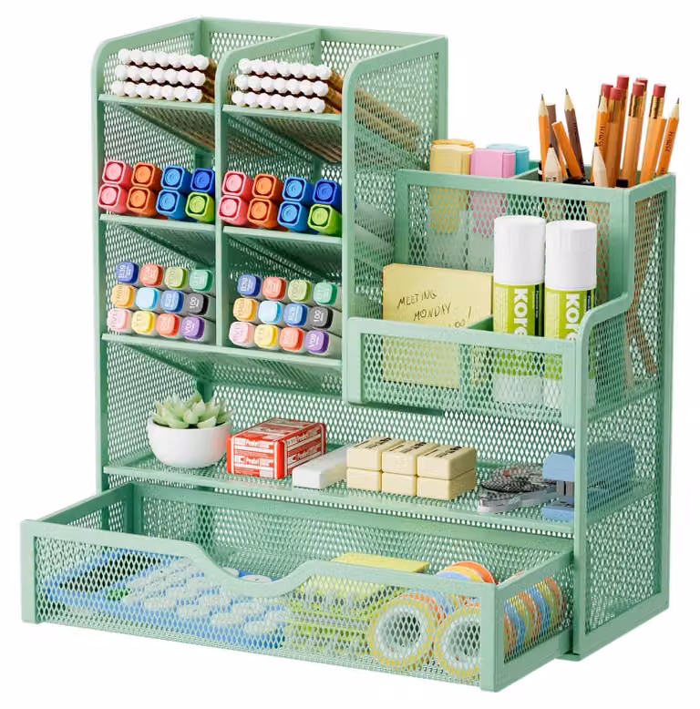Omgoods - Organizzatore da scrivania multifunzionale con 12 scomparti