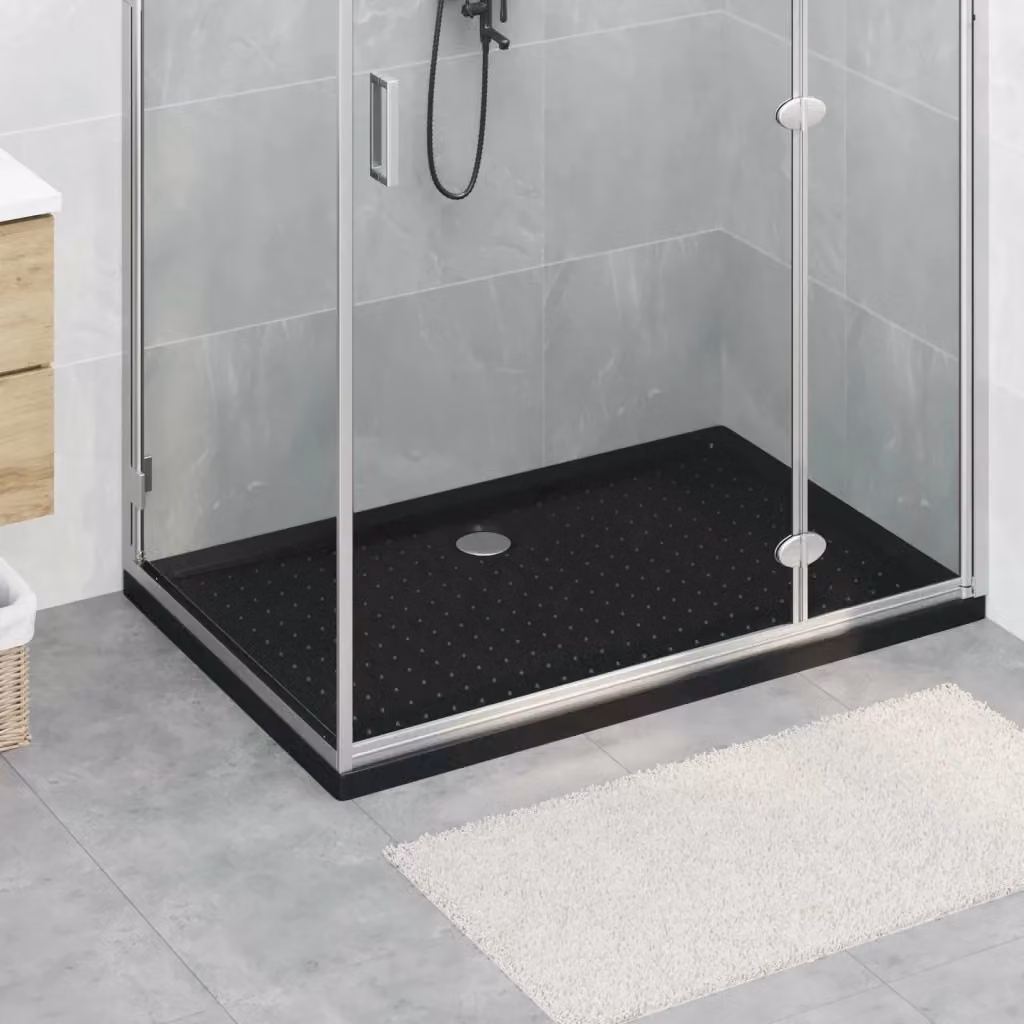 Vassoio base doccia rettangolare antiscivolo DESIGN IN Nero L: 120 cm, P: 80 cm, H: 4 cm in ABS CFW5058373 – 2