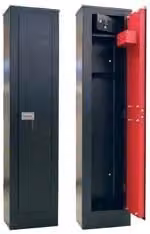 Armadio Portafucili con Tesoretto Nero in Acciaio per 8 Posti L: 43 cm, P: 30 cm, H: 145 cm