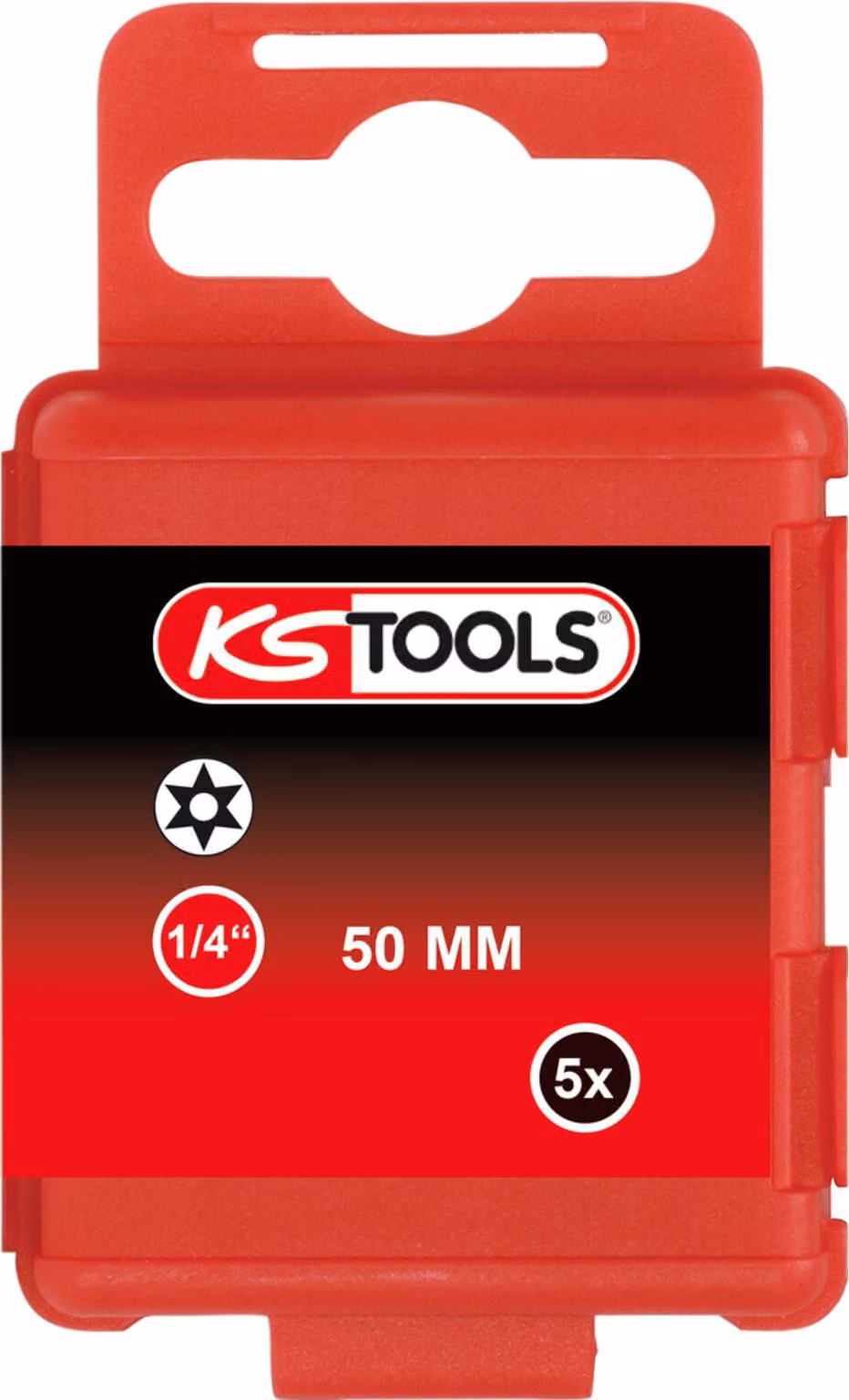 KS TOOLS 1/4" bit Torx foro 50 mm TB27 confezione da 5 pezzi - 911.2792