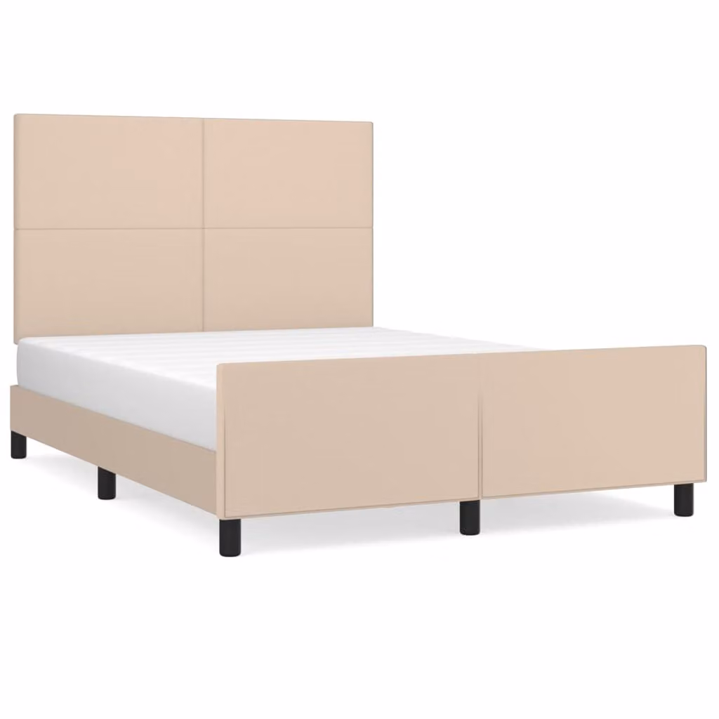 Giroletto con Testiera Cappuccino 140x190 cm in Pelle finta