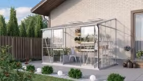 Serra addossata Vitavia "Osiris 6500" alluminio anodizzato 6,5 m² Vetro di sicurezza temperato da 3 mm, HKP da 6 mm