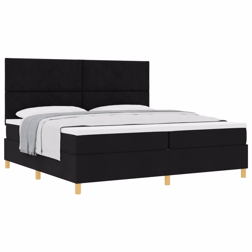 Letto a molle con materasso vidaXL in tessuto nero L: 200 cm, P: 200 cm, H: 280 cm – 2