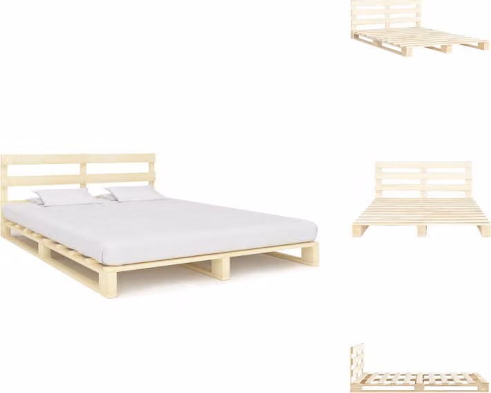 vidaXL Letto in pallet di pino massiccio 160×200 cm - Letti e strutture letto