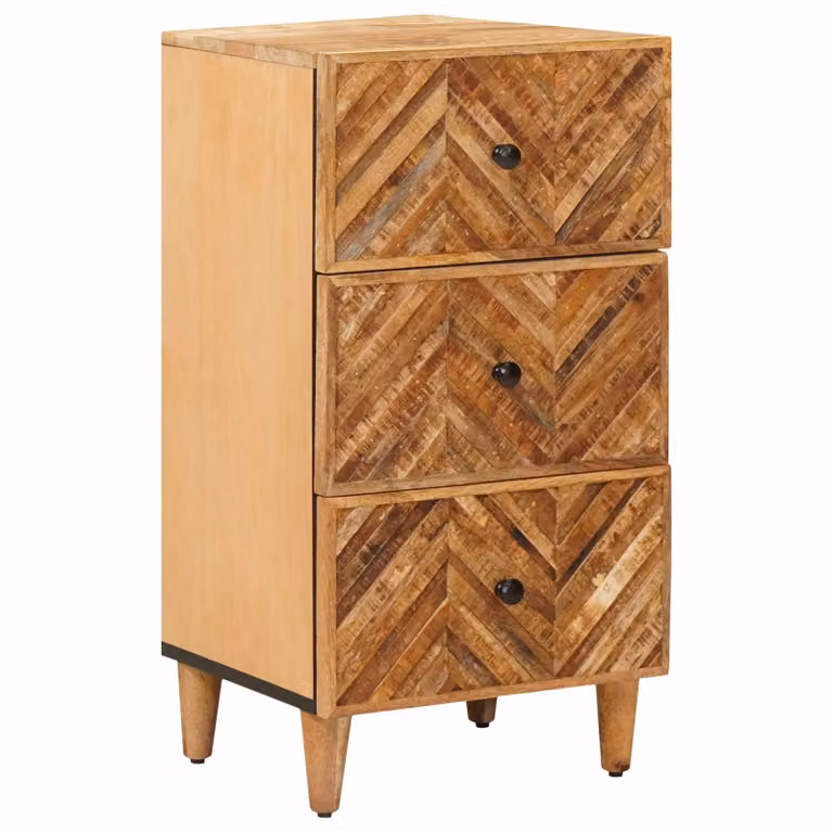 Armadio di stoccaggio moderno vidaXL in legno di mango marrone con cassetto L: 40 cm, P: 33,5 cm, H: 75 cm