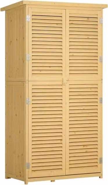 Casetta Attrezzi da Giardino in Legno ¨C Xylo ¨C Abete e Pino 87x46.5x160cm Esterno