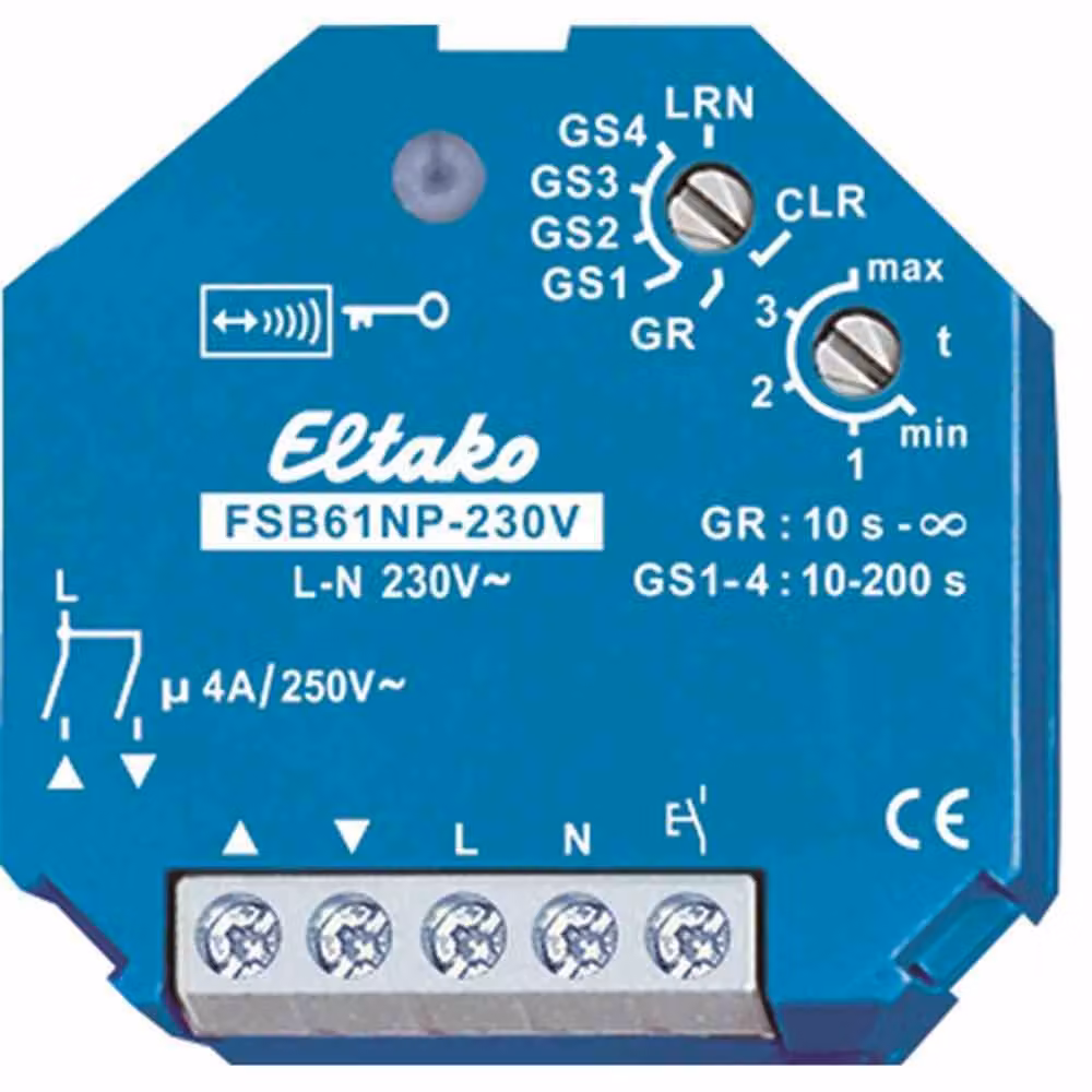 Eltako FSB61NP-230V Attuatore a grilletto per tapparelle/ciechiere smart home (30200430)
