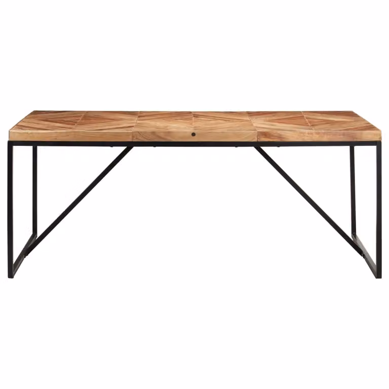 vidaXL Tavolo da pranzo 180x90x76 cm in legno massiccio di acacia e mango