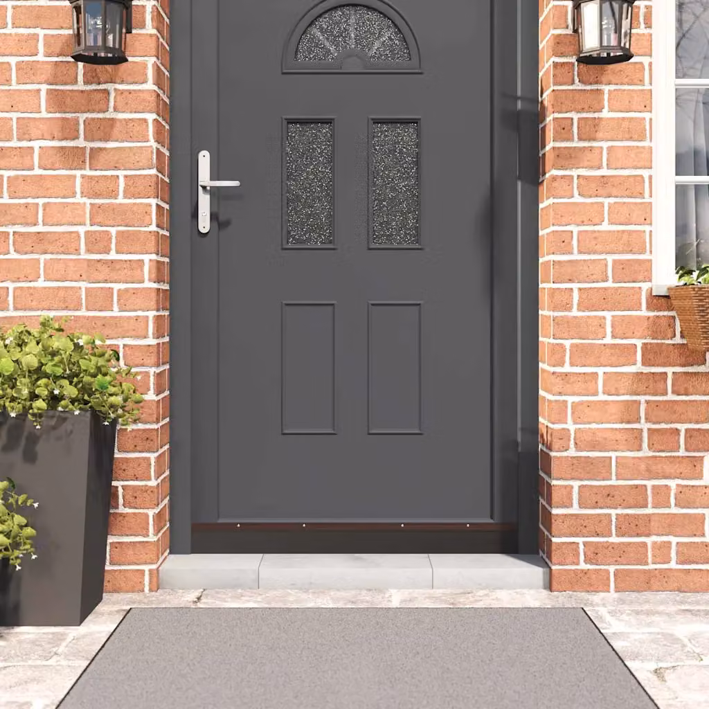 Set di 12 spazzole per porte a vite vidaXL in lega di alluminio, colore marrone, Lunghezza: 100 cm