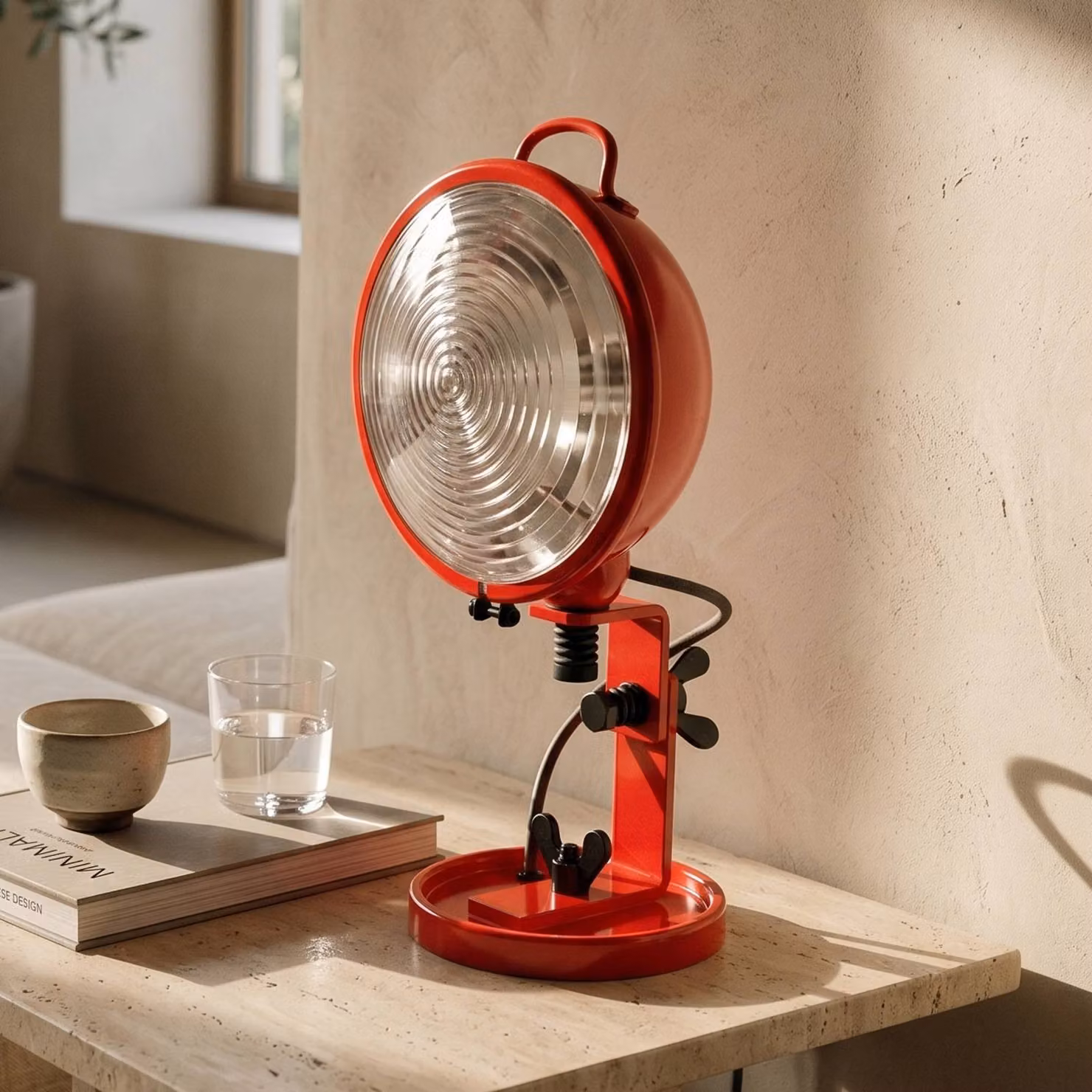 Aluminor Lampada da tavolo Jeep, Rosso, Soggiorno / Sala da pranzo, Metallo, Design, Lampada da tavolo