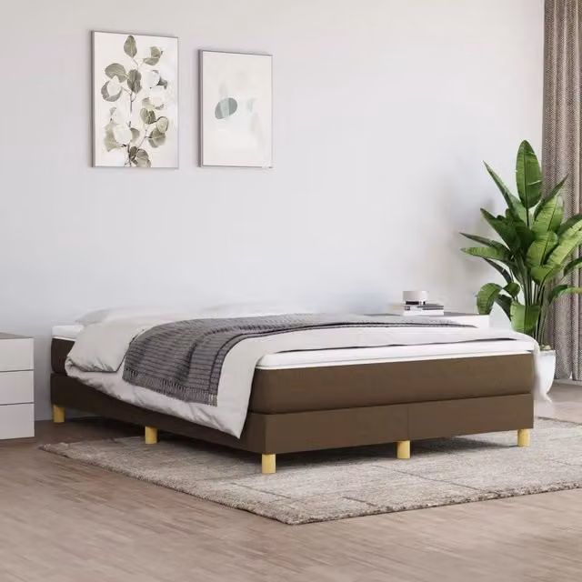 Letto Ibrido con Giroletto a Molle e Materasso vidaXL, Marrone e Bianco, L/P/H: 140 x 200 x 203 cm – 1