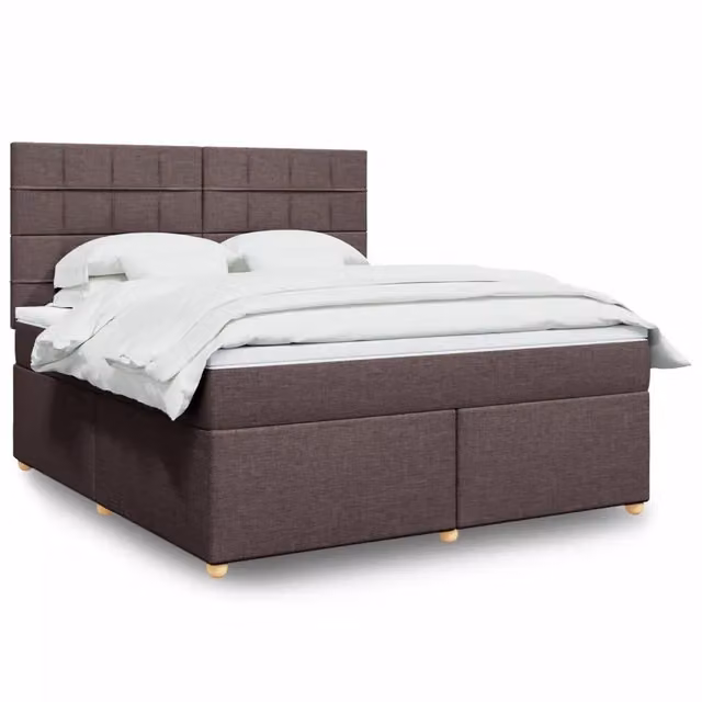 Letto Ibrido Moderno vidaXL con Materasso e Illuminazione Sotto il Letto L/P: 180 x 200 cm Marrone e Bianco