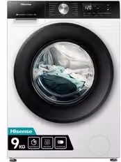 Hisense WF3S9043BW3 Lavatrice Frontale 9 Kg Classe A 1400 giri/min Wi-Fi Bianco e Nero L: 59,5 cm, P: 55 cm, H: 84,5 cm