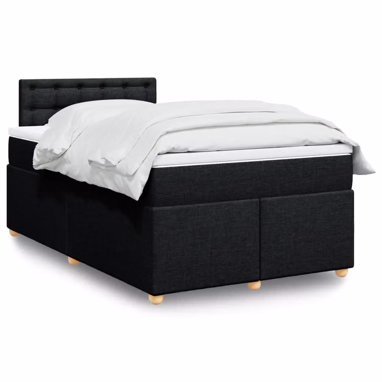 vidaXL Letto Ibrido con Materasso e Cassetti, Colore Nero e Bianco, L/P/H: 120 x 200 x 76,7 cm
