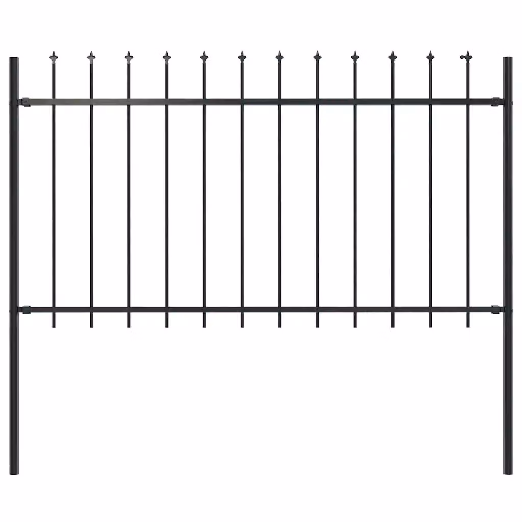 Recinzione da giardino vidaXL Woerden con punta a lancia in acciaio nero H: 170 cm x L: 100 cm