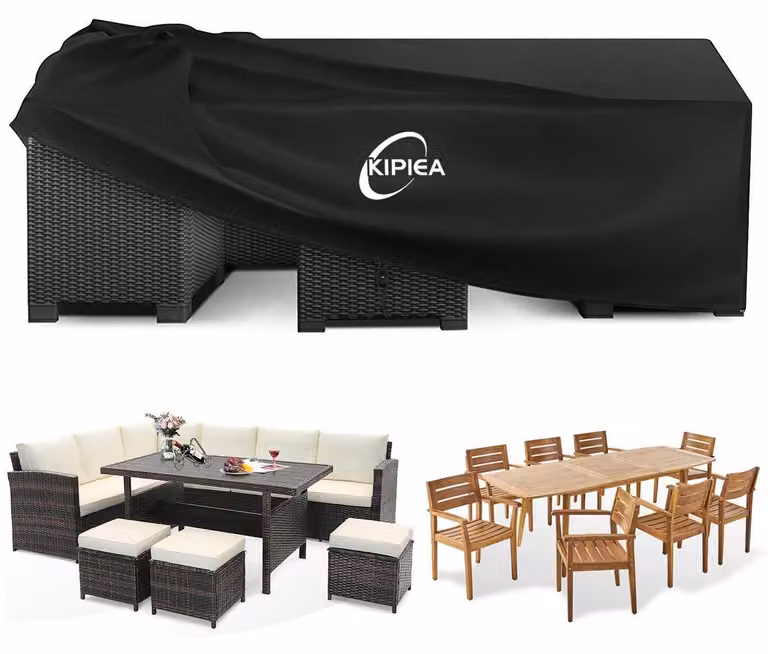 Copertura impermeabile per mobili da giardino, tessuto Oxford 420D, forma rettangolare, dimensioni 200x160x71 cm
