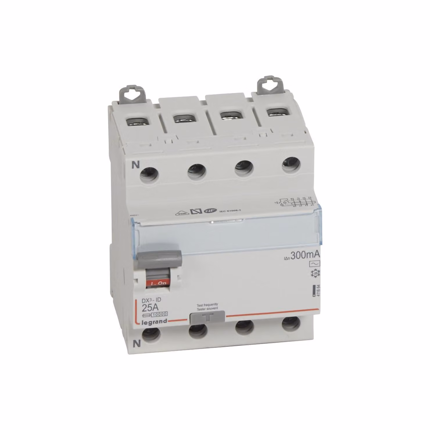 Interruttore differenziale industriale 4P 300mA 25-63 A 10kA classe AC LEGRAND DX³ 411664 25 A