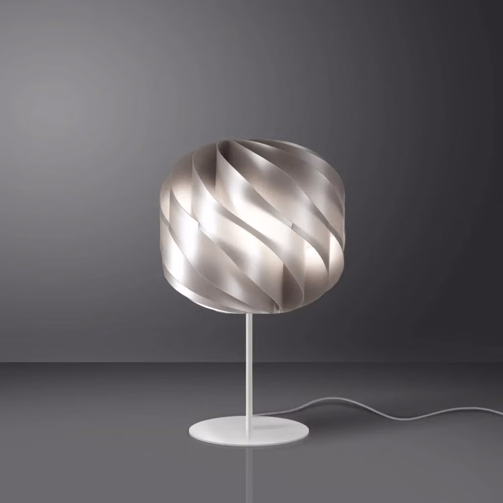 Lampada da Tavolo IPERBRIKO in Metallo Silver, H 44 cm x L 25 cm – 2