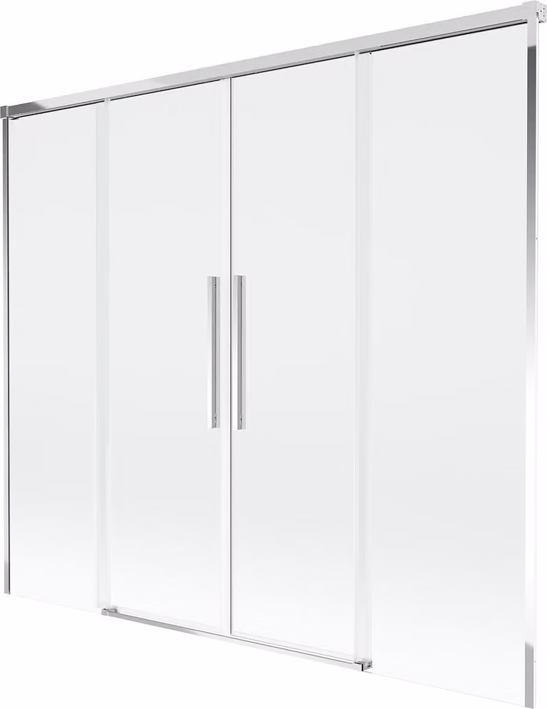 Mexen Rox paratia per vasca da bagno a 2 ante scorrevoli 170 x 150 cm, trasparente, cromato - 8C9-170-002-01-00