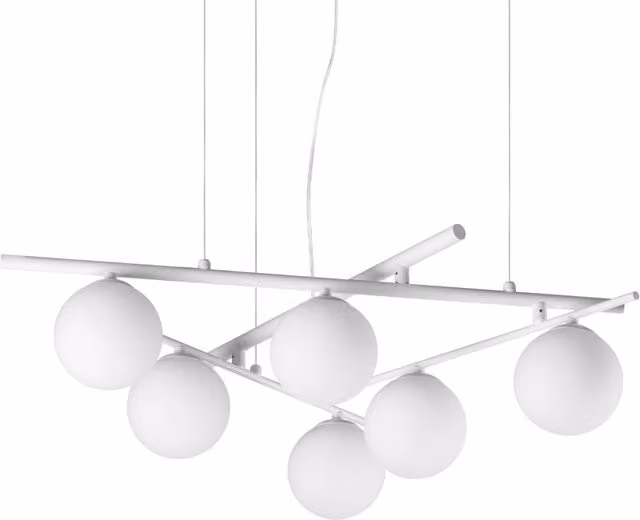 Lampada A Sospensione Atlas 6 G9 4W Dimmerabile Bianca Ideal Lux