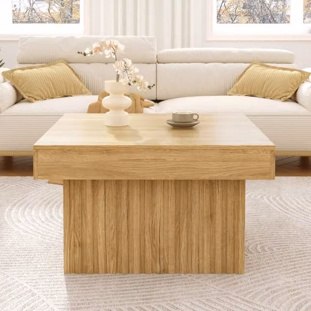 Elegante tavolino da caff¨¨ in legno con piano in PB e base in MDF ¨C Design moderno, robusto e versatile, ideale per soggiorno, sala da pranzo e