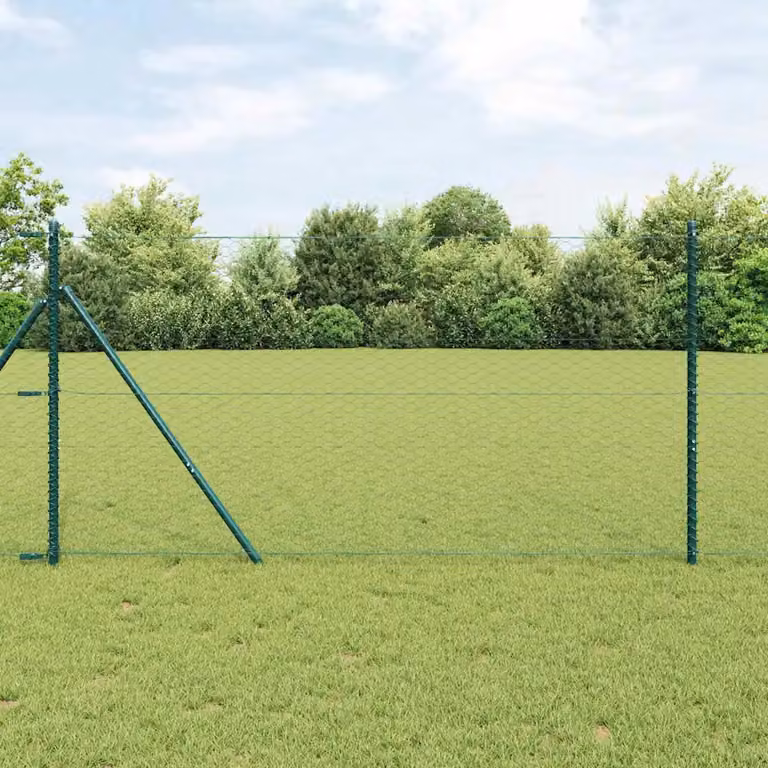Recinzione Esagonale vidaXL in PVC Verde, Altezza: 140 cm, Lunghezza: 50 m