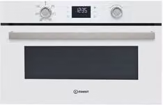 Microonde combinato da incasso Indesit K52R W White, capacità 31 Lt, 1000W, larghezza 60 cm