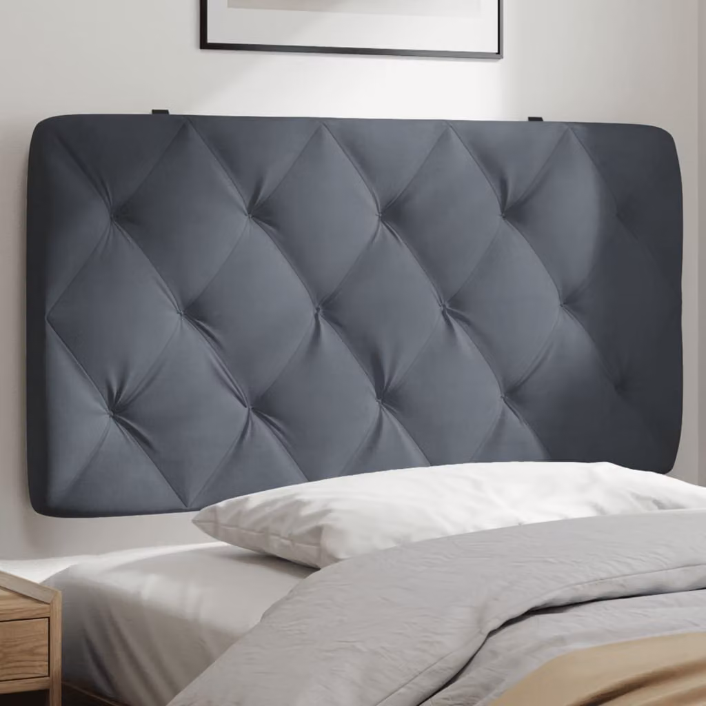 Cuscino testiera vidaXL in velluto Grigio Scuro L: 100 cm