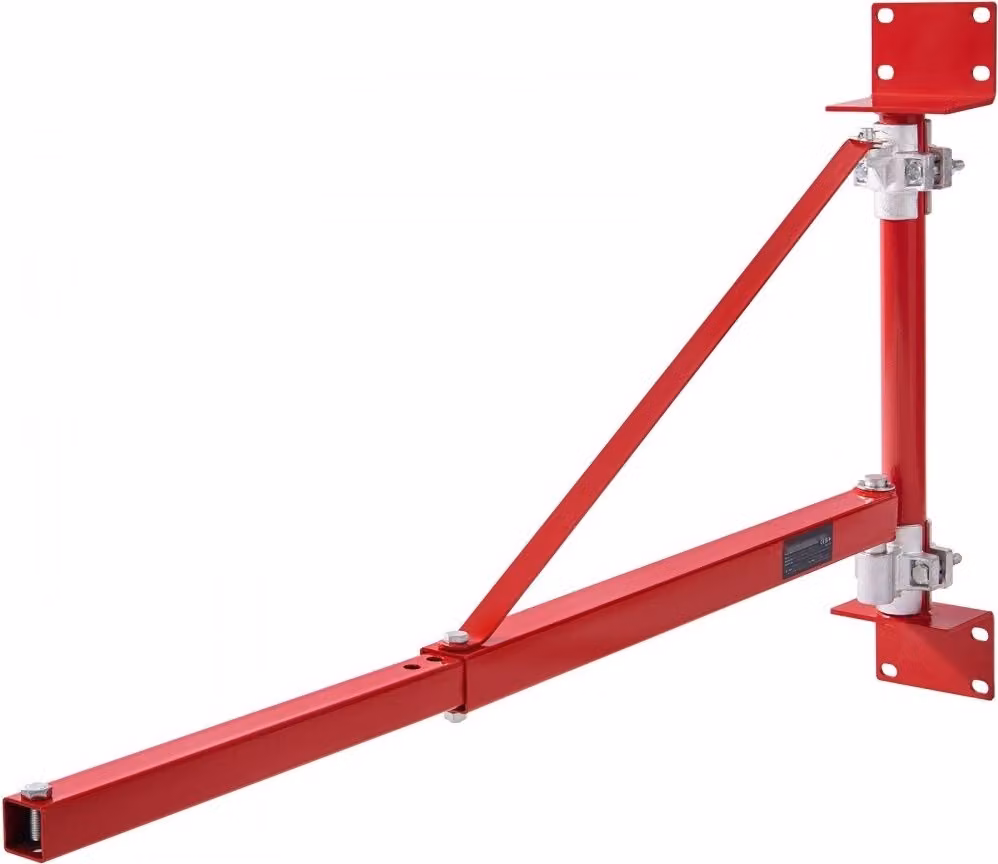 Braccio di supporto per paranco elettrico - portata 600 kg - braccio girevole porta paranco con asta - struttura in acciaio - braccio di sollevamento per ponteggi girevole a 180° - braccio di sollevamento ad argano per officina garage.