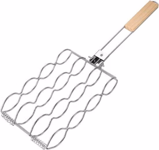Set da barbecue portatile da esterno in metallo - Griglia per salsicce e mais, ideale per pollo, carne, pesce, frutti di mare e bistecche di manzo