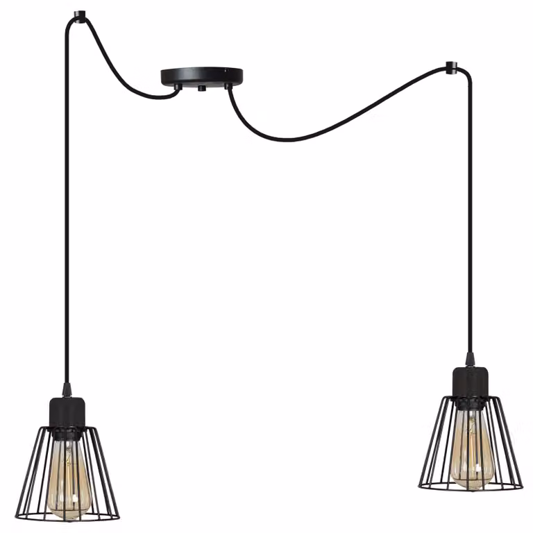 Lampada a sospensione a forma di ragno Loft Wire Retro LED – Lampada a sospensione Lampada da soffitto Design industriale