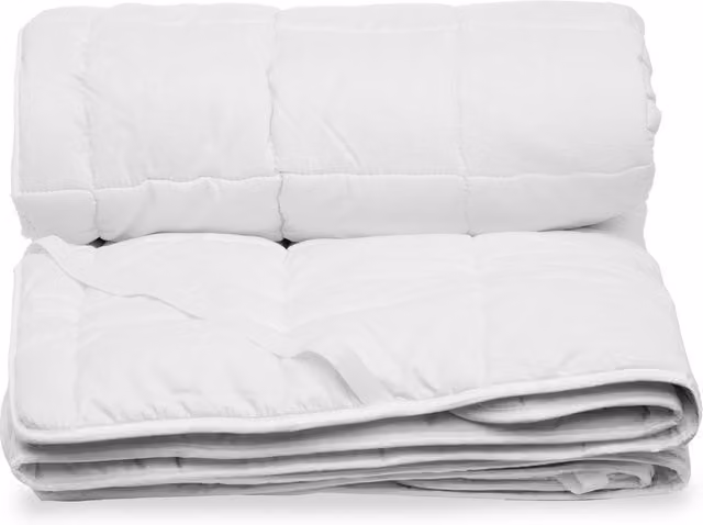 Topper in fibra naturale e cotone DaunenStep CottonStep bianco – 1