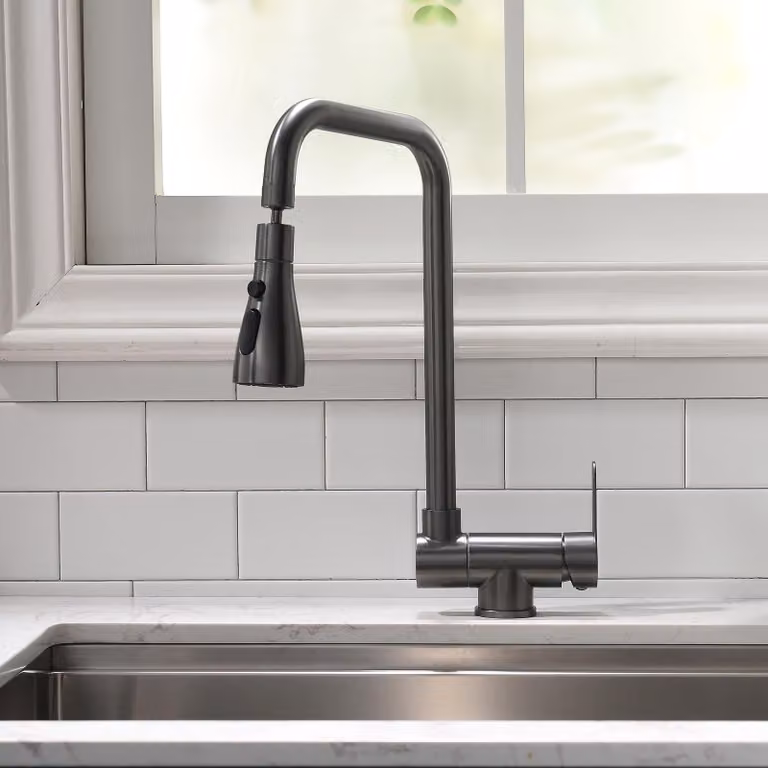 Rubinetto da cucina pieghevole, con rotazione a 360° e 3 modalità di erogazione