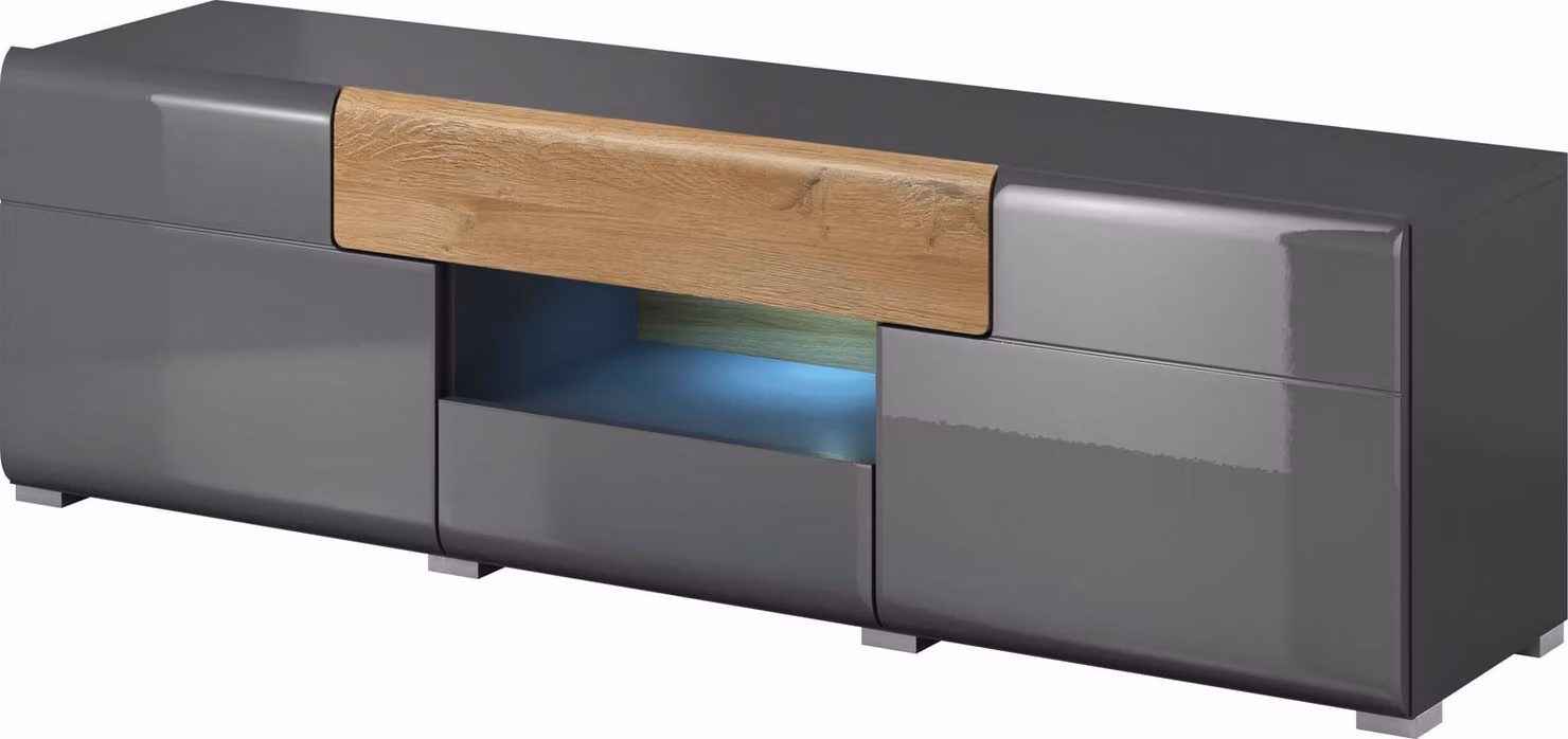Tavolino per TV con cassetti COLORADO, antracite