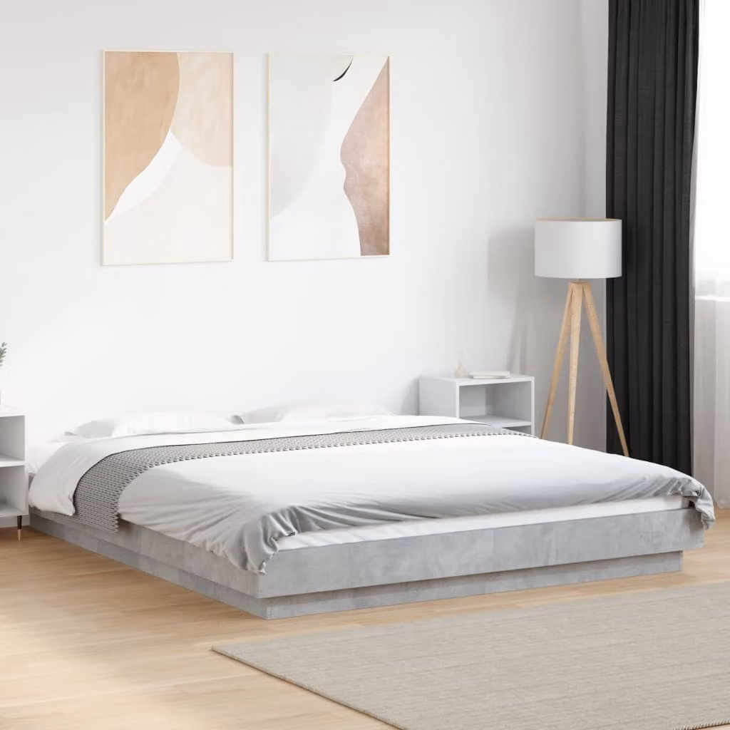 vidaXL Giroletto Moderno in Legno Multistrato Grigio 150x200 cm – 1