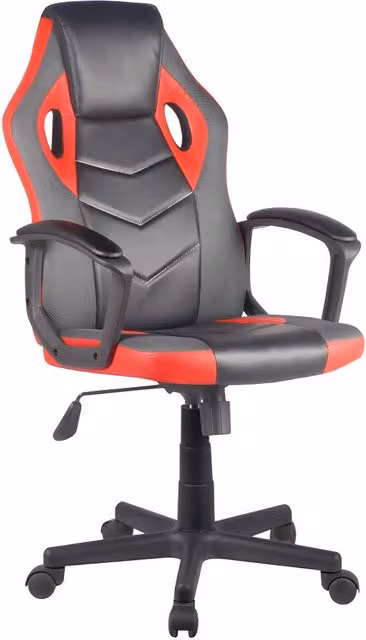 Sedia da gaming ROMAN CASA VITAL nera e rossa con braccioli e rotazione a 360 gradi