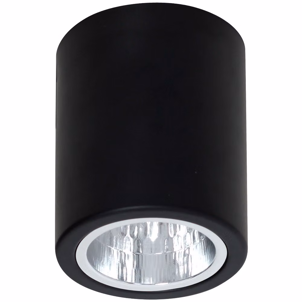 Spot a soffitto nero rotondo Ø9cm 1xE27 15W Downlight rotondo Luminex