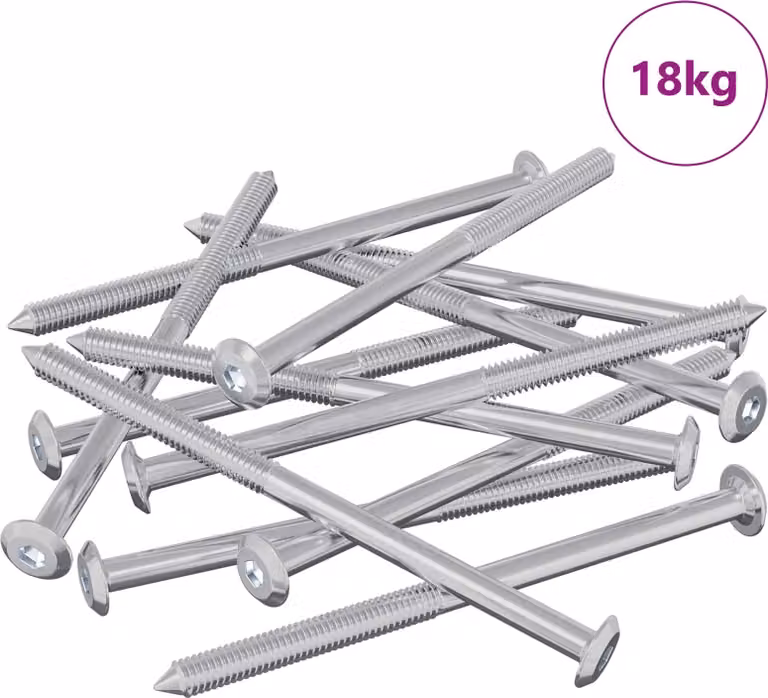 Viti per mobili 1000 pcs Argento Acciaio