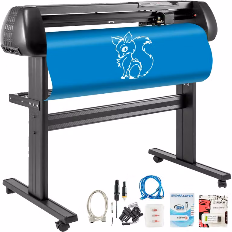 VEVOR Macchina per il taglio del vinile da 28 pollici, plotter da taglio in vinile di base con supporto, plotter, potenza regolabile, velocità, creazione di insegne