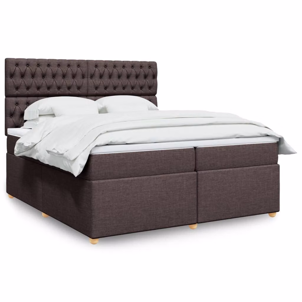 vidaXL Letto Ibrido con Materasso e Struttura in Legno di Pino, Marrone e Bianco, L/P: 200 x 200 cm