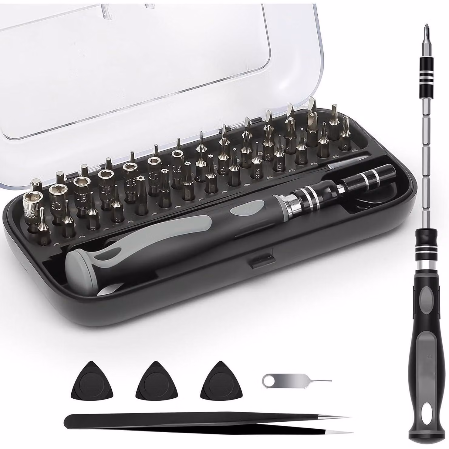 Set di cacciaviti Feinmechaniker, 48 pezzi in 1, con custodia per computer, smartphone, console