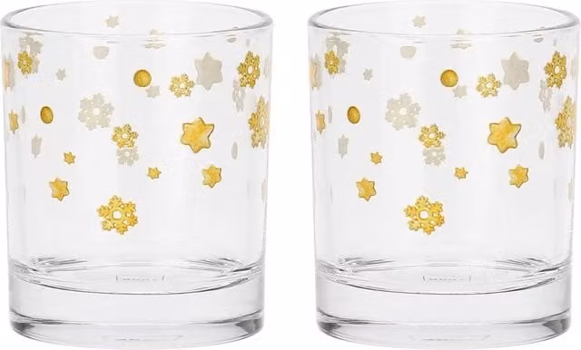 Set di 2 bicchieri tumbler in vetro trasparente Thun per adulti