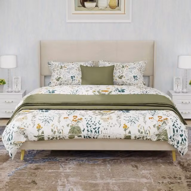 Letto imbottito 140x200 beige - Xylo - Minimalista