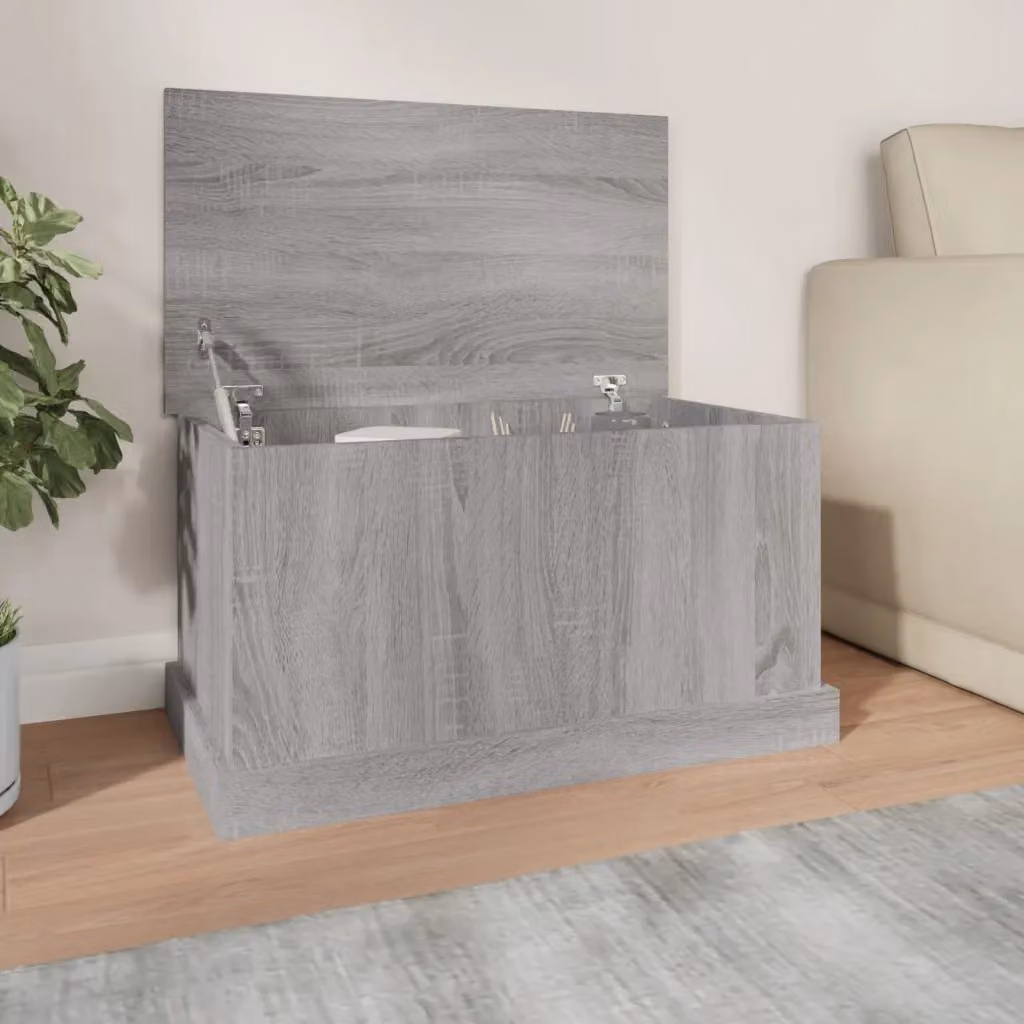 Contenitore vidaXL in legno multistrato grigio, L 70 cm x P 40 cm x H 38 cm