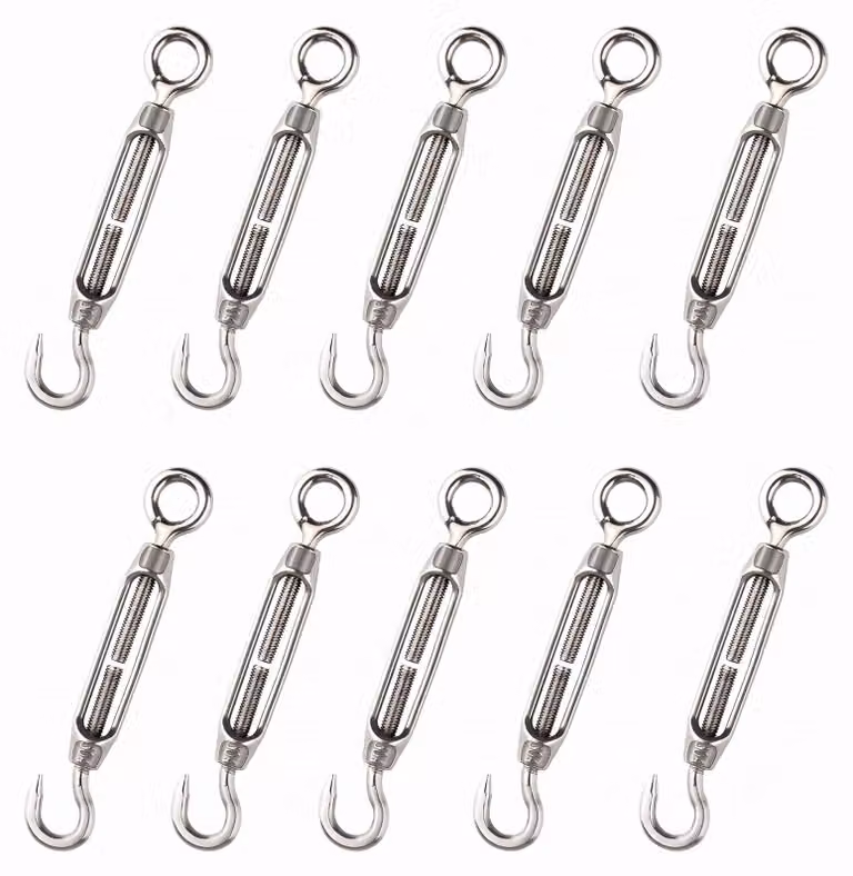 Set di 10 tensionatori per cavi in acciaio inossidabile, modello M4