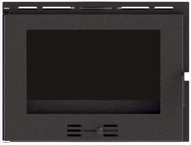 Caminetto Inserto a Legna F.lli Lerda Nero con Refrattario, L: 90 cm, H: 56 cm, P: 52 cm, 18 kW