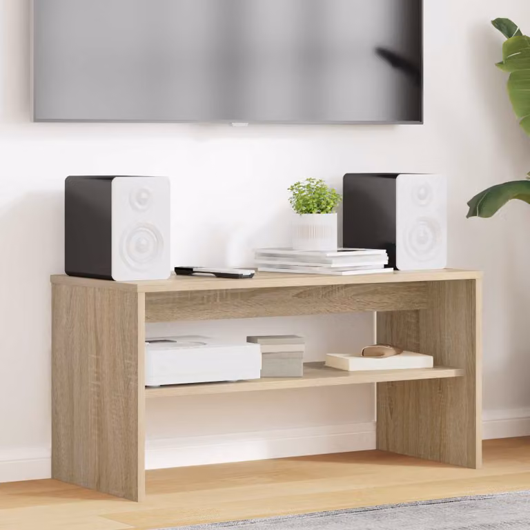 Mobile TV vidaXL in legno ingegnerizzato Rovere Sonoma, marrone, L 80 x P 35 x H 40 cm